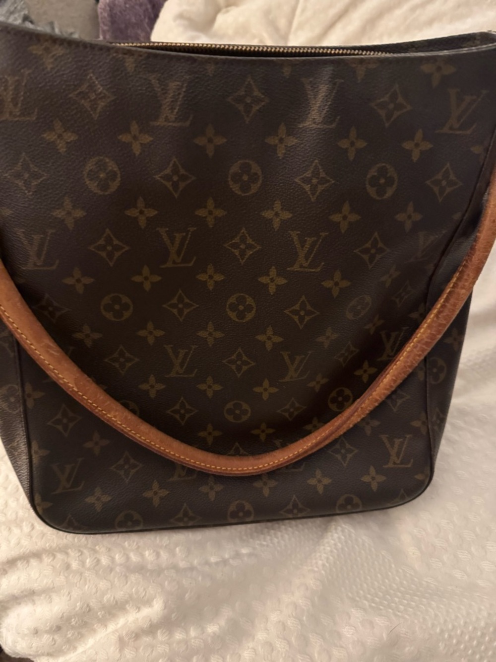 Louis Vuitton Monogram Canvas Hobo Bag in Brown and Tan